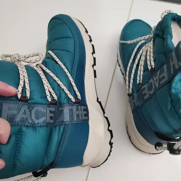The North Face Women's ThermoBall Lace Up Waterproof Boots Teal Blue Size 9 - Picture 8 of 13